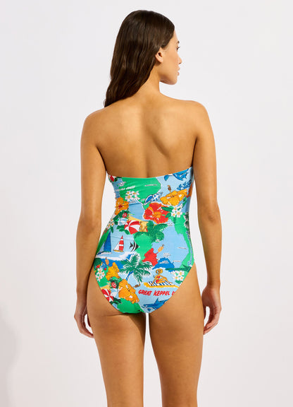Viva Vacation DD Bandeau One Piece Swimsuit
