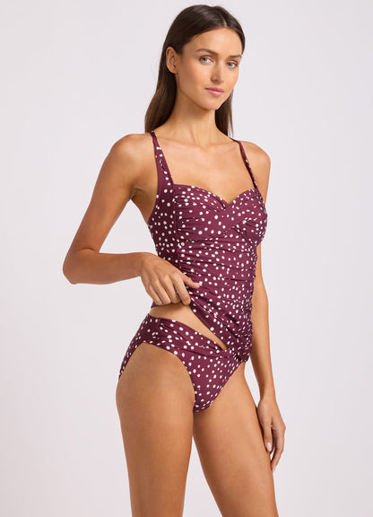 Dolce Dot Twist Halter Tankini Bikini Top
