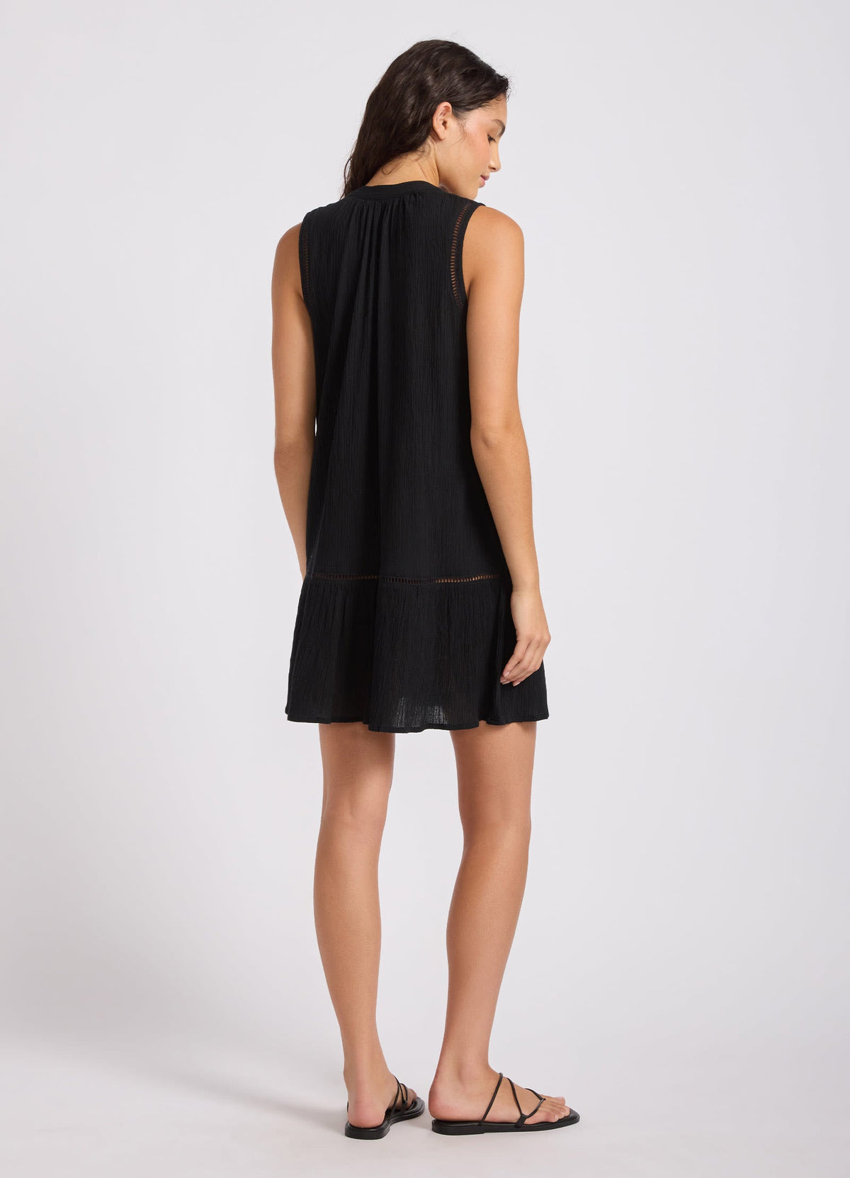Crinkle Gauze Ladder Dress