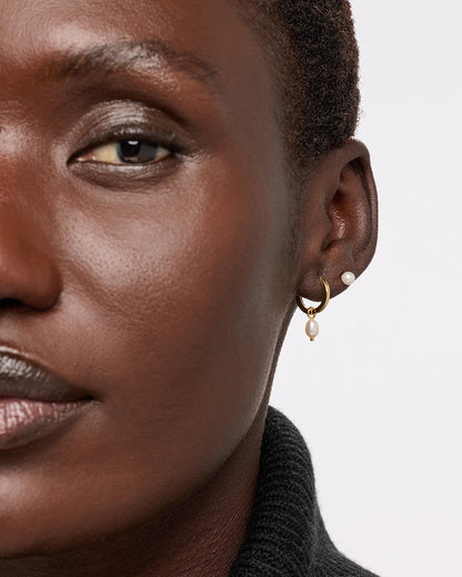 Frida Pearl Huggie Hoops