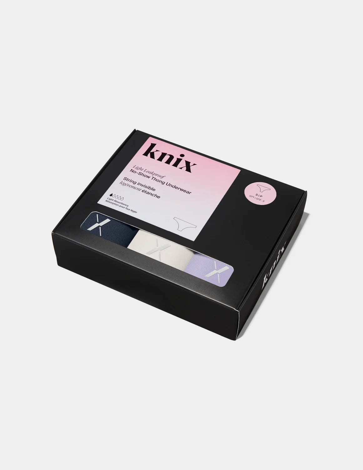 Light Leakproof No-Show Thong 3-Pack - Last Call