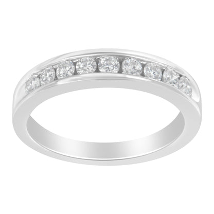 18K White Gold Round-Cut Diamond Ring (1/2 cttw, H-I Color, SI2-I1 Clarity)