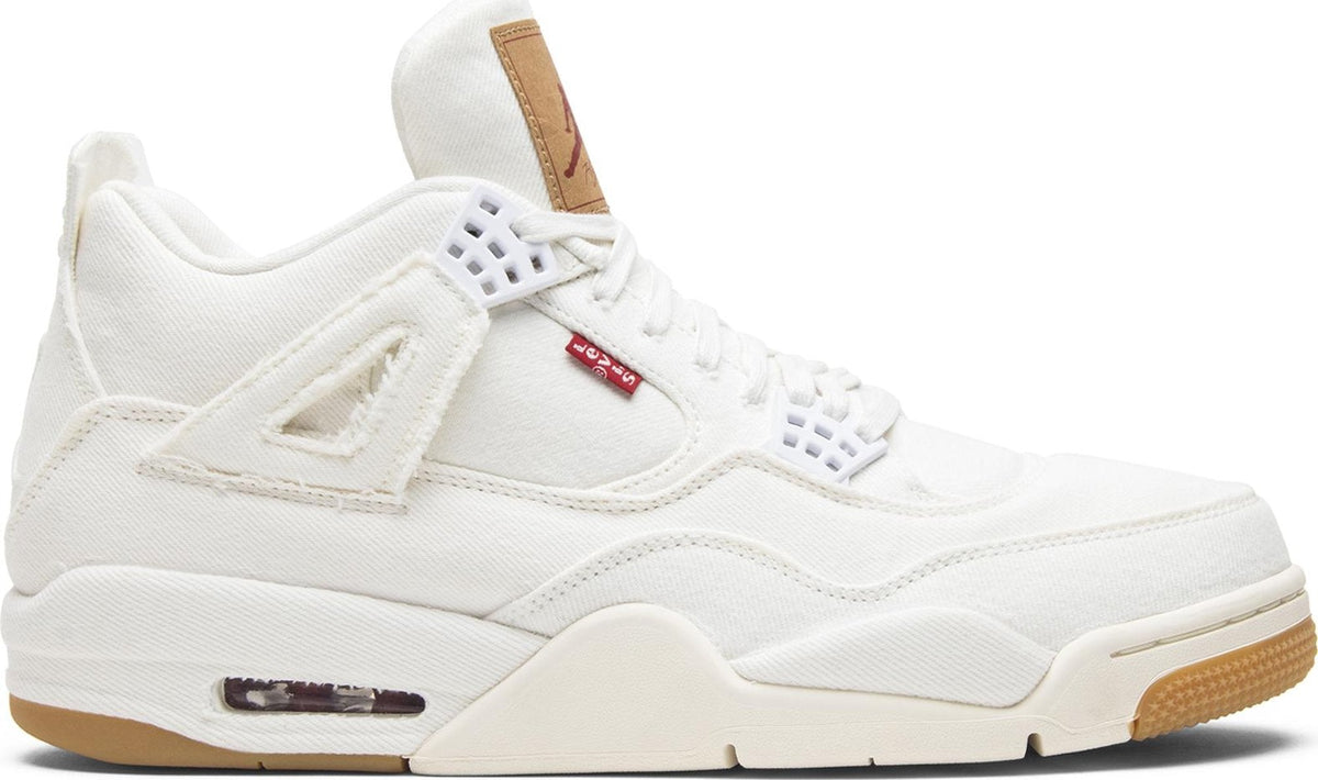 Air Jordan Men's Retro 4 'Levi's White Levi's Tag' Sneakers