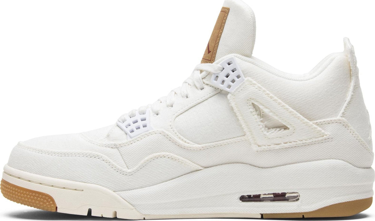 Air Jordan Men's Retro 4 'Levi's White Levi's Tag' Sneakers