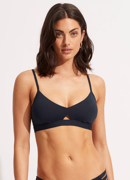 Seafolly Collective Hybrid Bralette Bikini Top - True Navy
