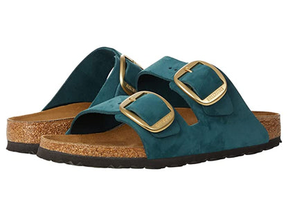 Birkenstock Arizona Big Buckle Nubuck Leather Dark Teal