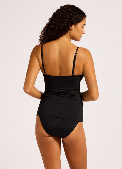 Seafolly Collective Square Neck Tankini Bikini Top