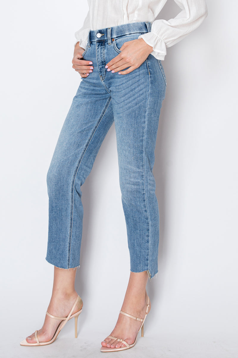 Cecilia Tummy Control High Rise Slim Straight Jeans