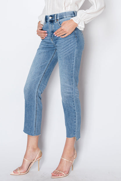 Cecilia Tummy Control High Rise Slim Straight Jeans