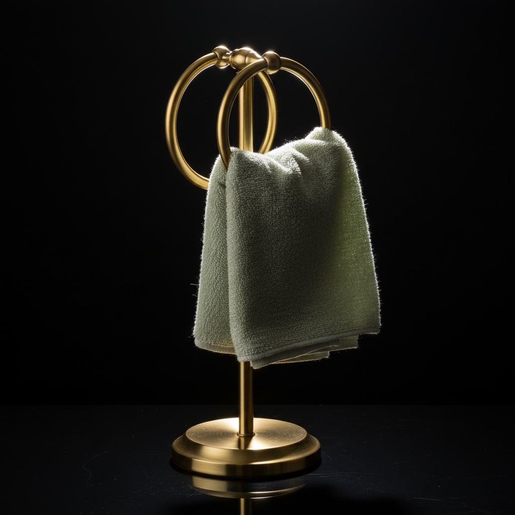 Classical Double Ring Design Fingertip Towel Holder