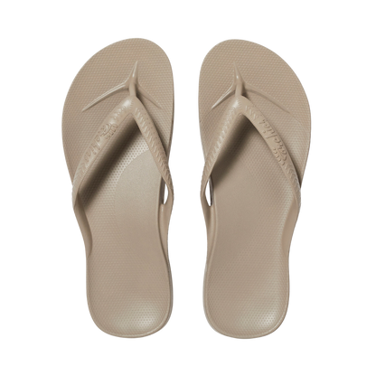 Archies Arch Support Flip Flops - Taupe