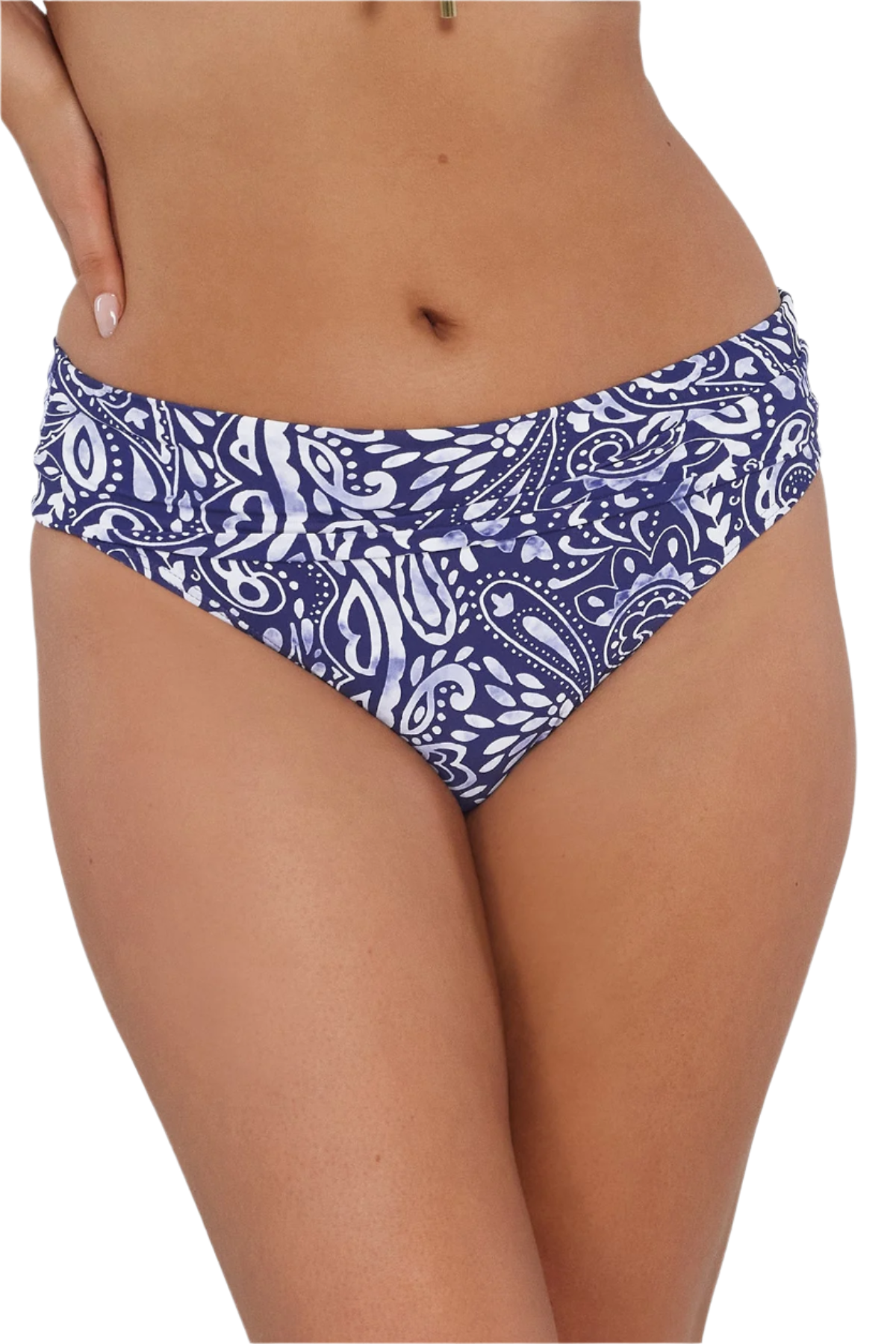 Sunsets Hannah High Waist Bottom - Marina - FINAL SALE