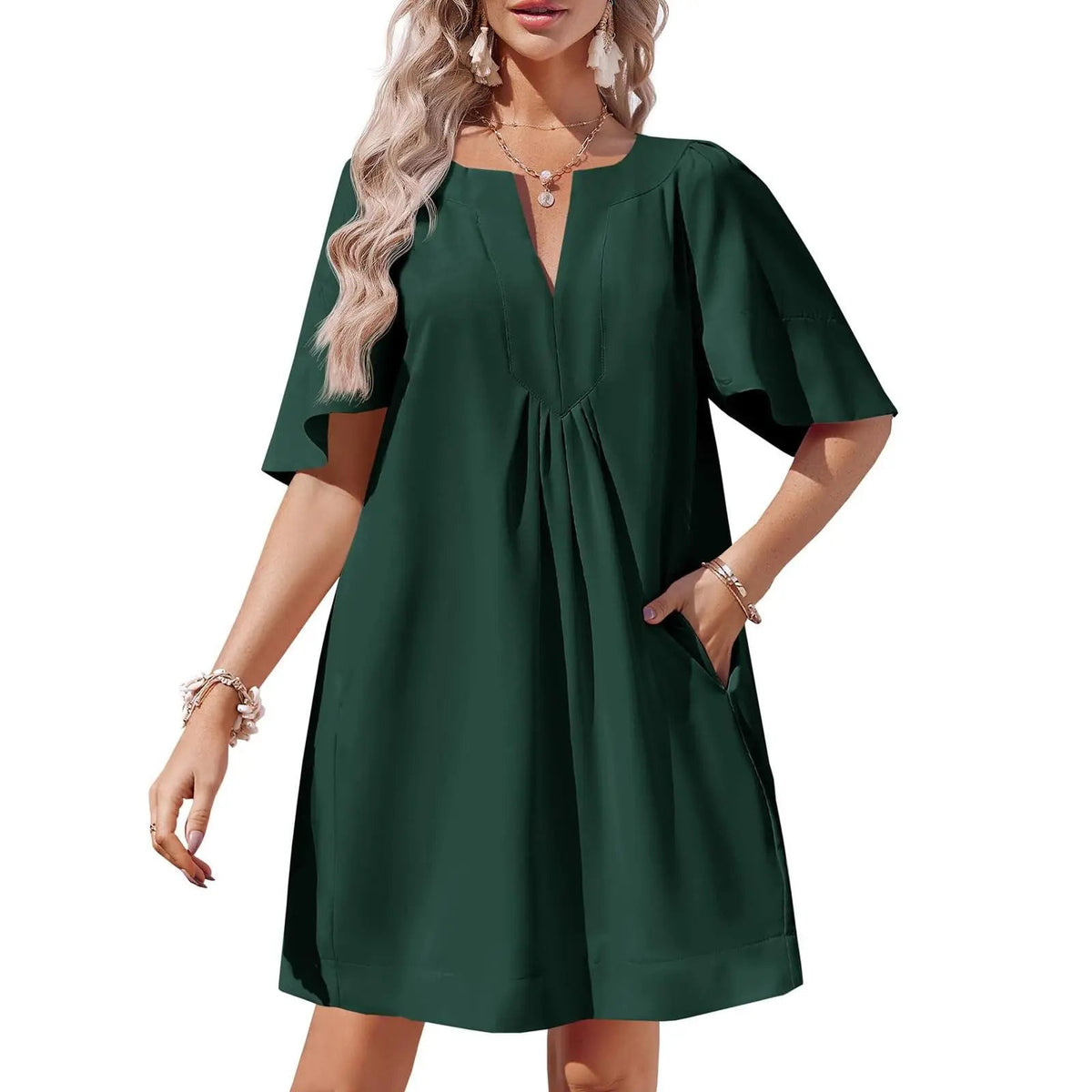 Women's Flutter Short Sleeve Mini Dress