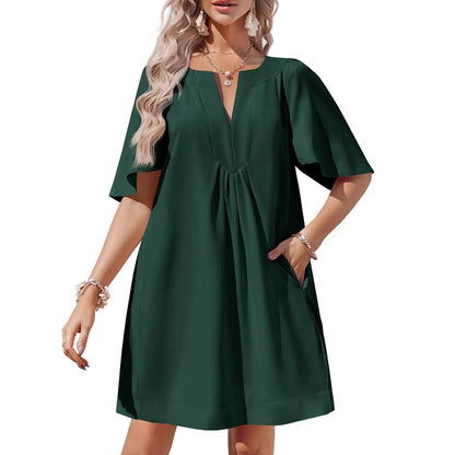Women's Flutter Short Sleeve Mini Dress
