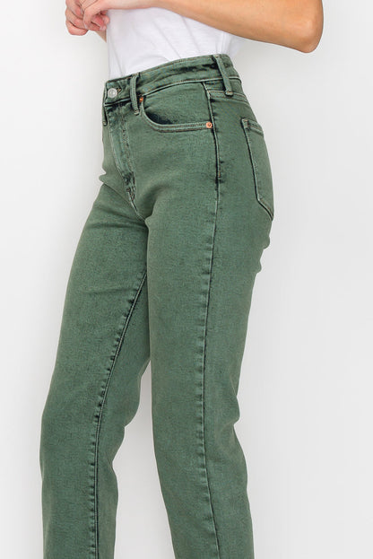 Elena Tummy Control High Rise Straight Jeans
