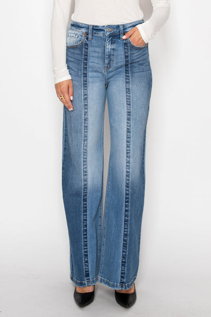 Claudia Tummy Control 90's Vintage High Rise Stretch Wide Jeans