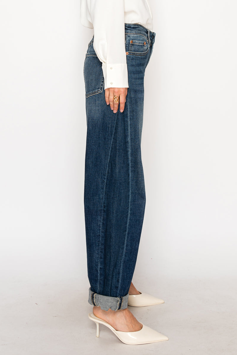 Catalina Relaxed Tapered Dark Wash Barrel Jeans