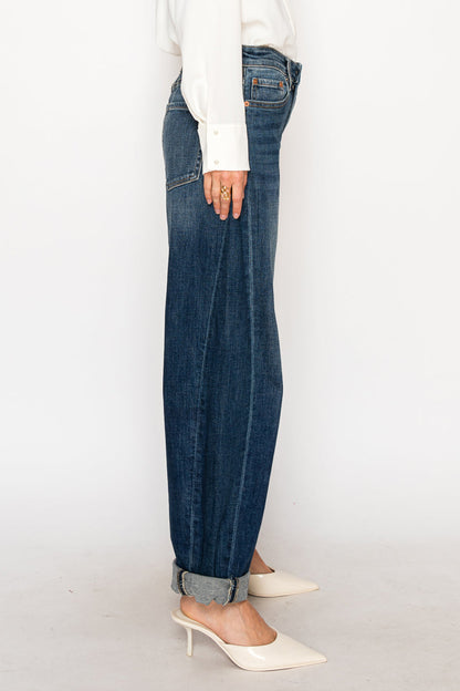 Catalina Relaxed Tapered Dark Wash Barrel Jeans