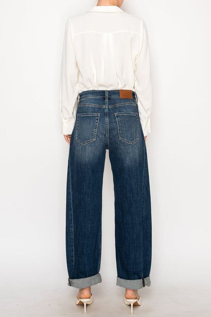 Catalina Relaxed Tapered Dark Wash Barrel Jeans