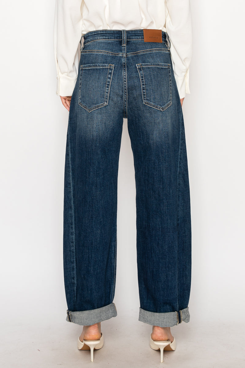 Catalina Relaxed Tapered Dark Wash Barrel Jeans