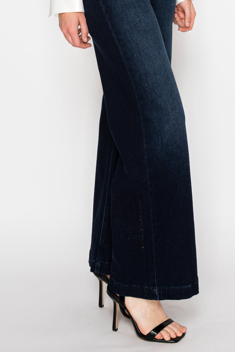 Eco Friendly Ultra High Rise Slim Palazzo Sailor Jeans