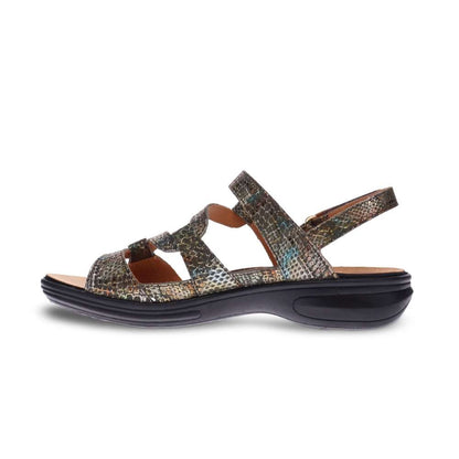 Emerald Adjustable Sandal - Peacock Python