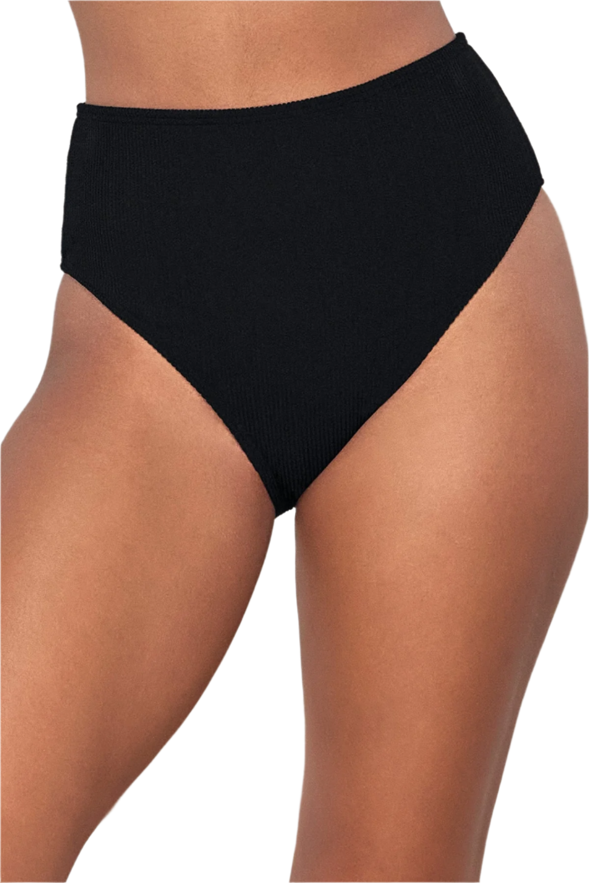 Pacifica Astrid High Waist Bikini Bottom - Black Pacifica - FINAL SALE