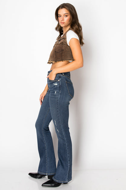 Beatrice Eco Zero Cotton High Rise Phone Pocket Bootcut Jeans