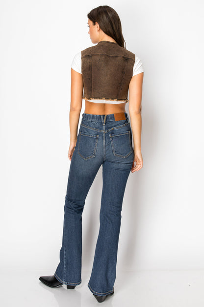 Beatrice Eco Zero Cotton High Rise Phone Pocket Bootcut Jeans