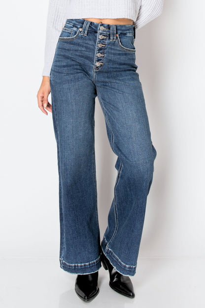 Cindy Tummy Control 90's Vintage Stretch Wide Jeans