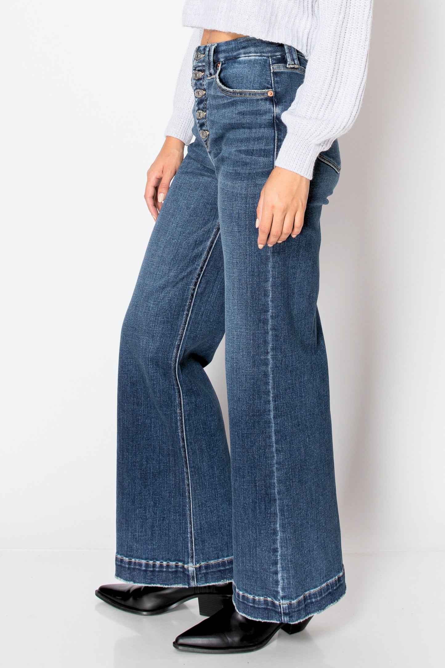 Cindy Tummy Control 90's Vintage Stretch Wide Jeans