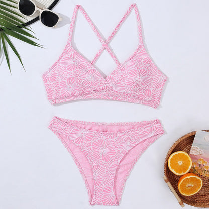 Lace up sexy bikini swimsuit