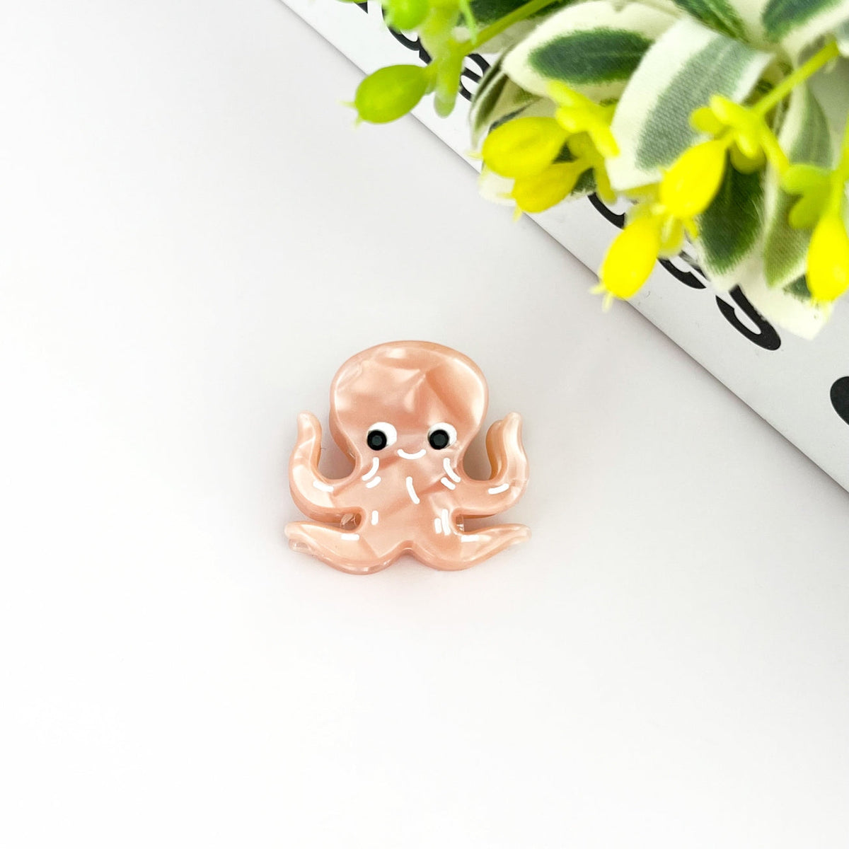 SSR Acetate Mini Pink Octopus Claw Hair Clip