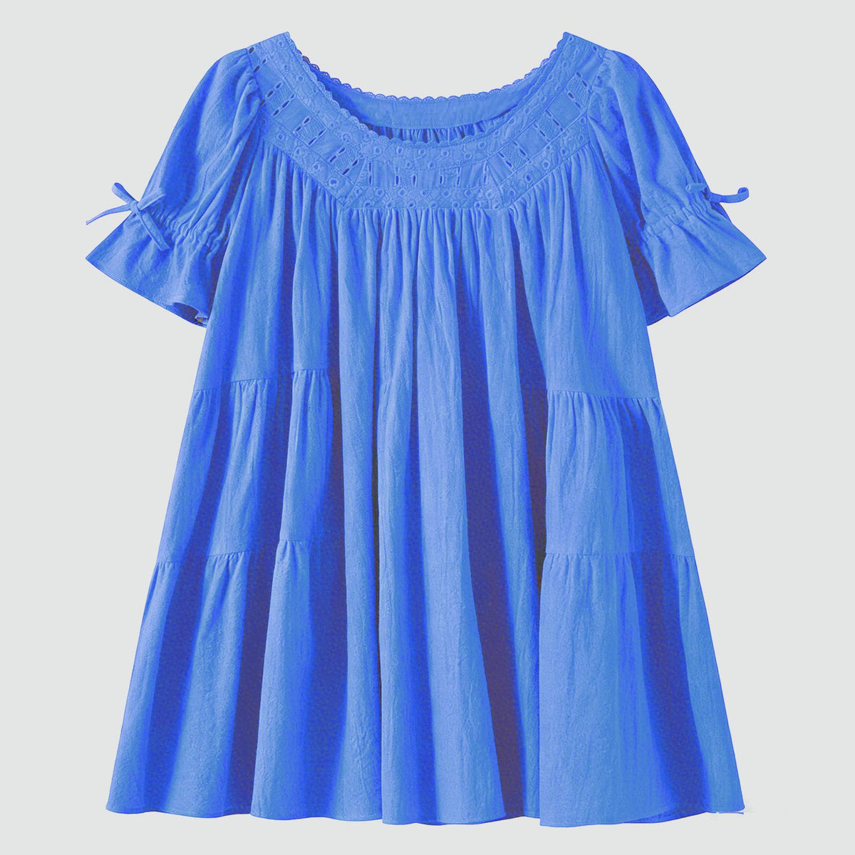 Women's Summer Baby Doll Bubble Sleeve Mini Dress
