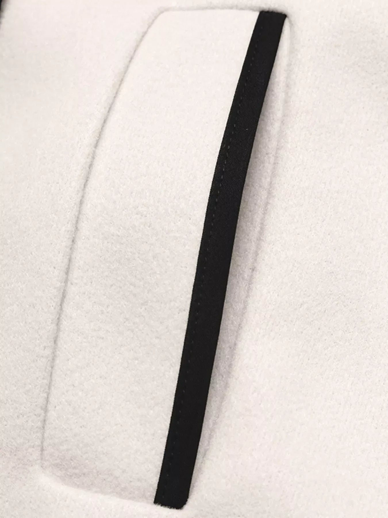 Contrast Trim Double-Breasted Jacket