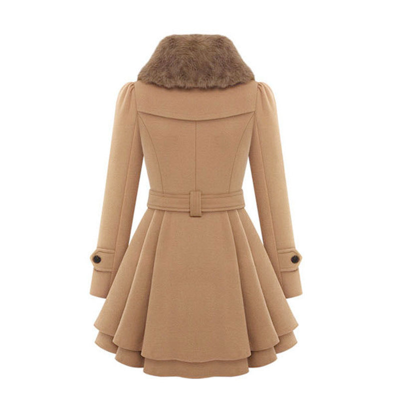 Women's Belted Wool-Blend Coat