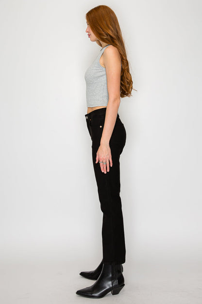 Alessandra Tummy Control High Rise Ankle Slim Straight Jeans
