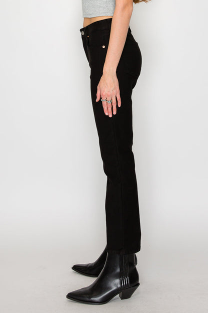 Alessandra Tummy Control High Rise Ankle Slim Straight Jeans