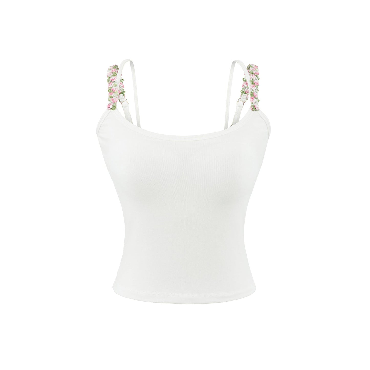 Round neck sleeveless top