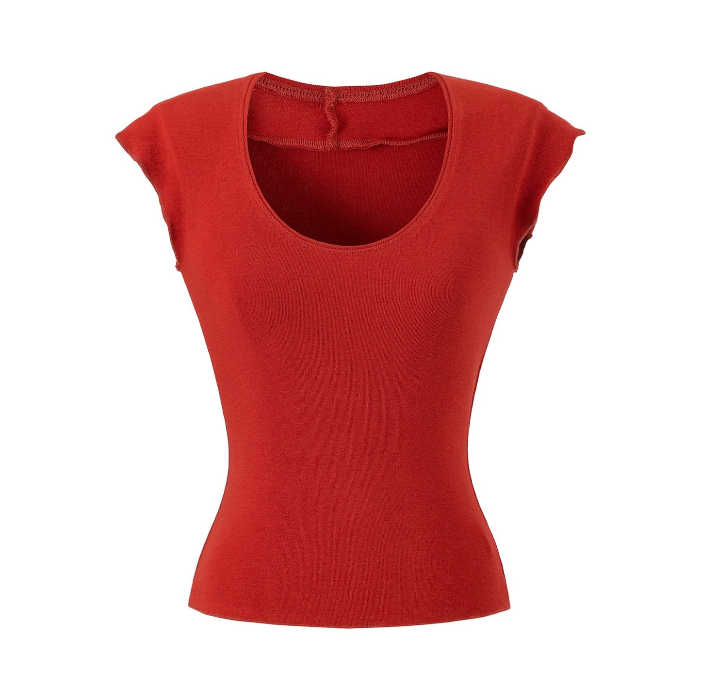 U-neck short sleeved T-shirt