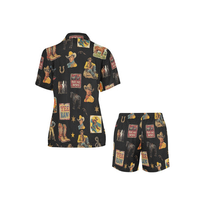 Baha Ranch Vintage Cowboy Collage Western Pajama Set