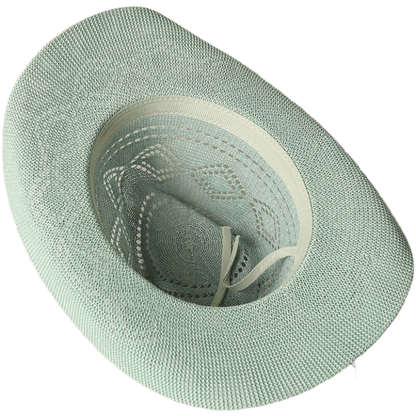 SSR Women's Eco-Friendly Woven Cowboy Panama Adjustable Sun Hat - Mint