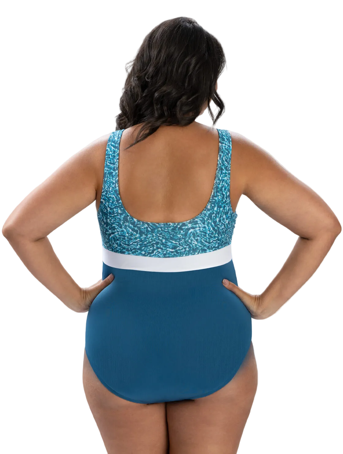 Dolfin Aquashape Moderate Scoop Back Chlorine Resistant One Piece Swimsuit - Zen