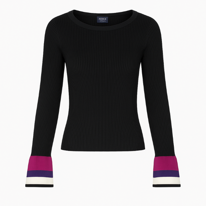 Armani Black Pink & White Ladies Jumper  - Size 8
