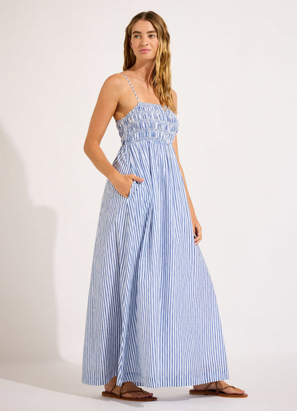 Shirred Midi Dress