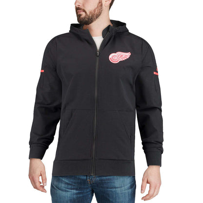 adidas Men's NHL Detroit Red Wings Woven Full Zip Hoodie