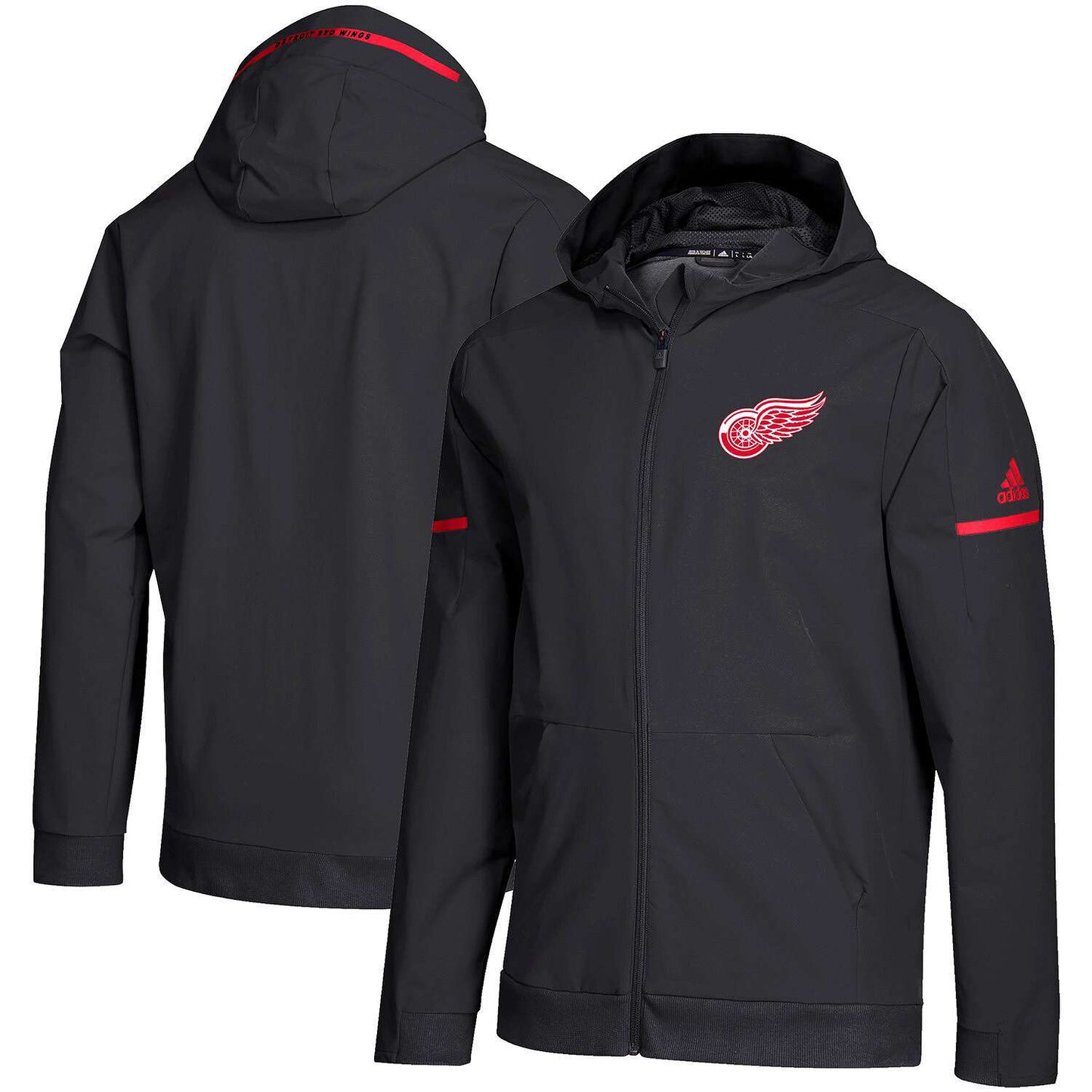 adidas Men's NHL Detroit Red Wings Woven Full Zip Hoodie
