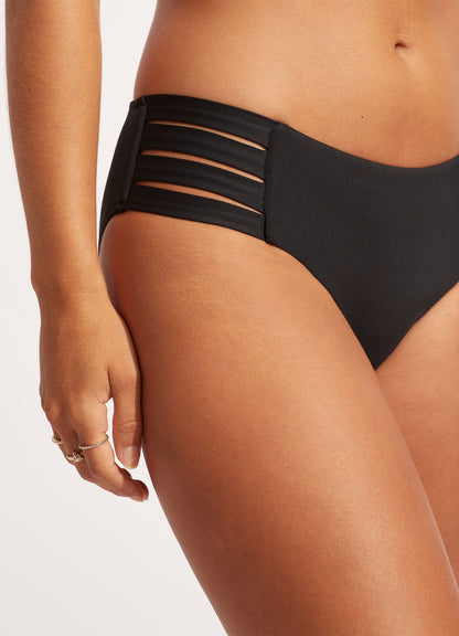 Seafolly Collective Multi Strap Hipster Bikini Bottom - Black