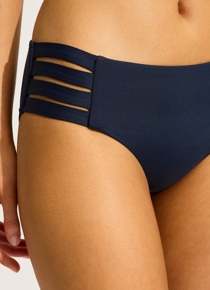 Seafolly Collective Multi Strap Hipster Bikini Bottom - True Navy
