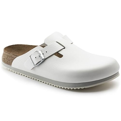 Birkenstock Boston Super Grip Natural Leather Clogs